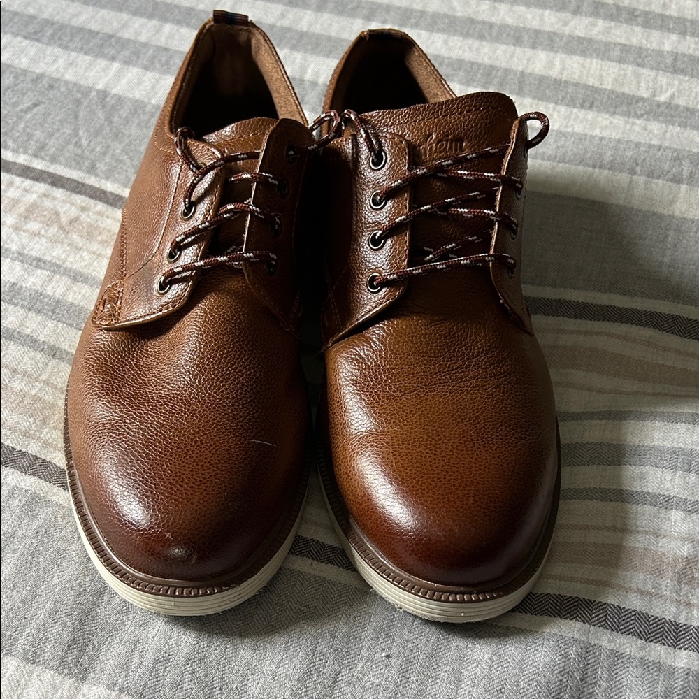 Florsheim Men's Brown Leather Derby Lace-Up Shoes